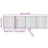 vidaXL Puerta para perros con puerta plegable de 4 paneles marr&oacute;n 320 cm madera de &aacute;lamo