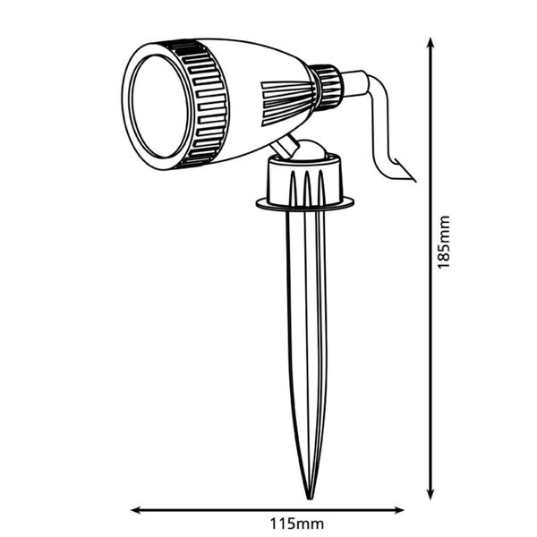 EGLO Foco LED al aire libre Nema 1 3 W negro 93384