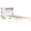 vidaXL Cama con estantería sin colchón madera maciza blanca 100x200 cm