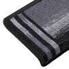 vidaXL Alfombrillas escalera autoadhesivas 5uds negro y gris 65x21x4cm