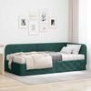 vidaXL Estructura de cama en esquina Verde oscuro 100 x 200 cm tela