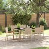 vidaXL Conjunto de Comedor de Jardín 7 pcs Beige ratán sintético