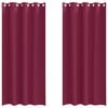 vidaXL Cortinas Opacas con Anillas 2 uds. Rojo vino 245 x 140 cm