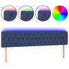 vidaXL Cabecero con LED de tela azul 180x7x78/88 cm