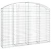 vidaXL Cesta gaviones forma arco hierro galvanizado 200x30x140/160 cm