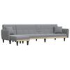 vidaXL Sof&aacute; cama en forma de L tela gris claro 275x140x70 cm