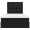 vidaXL Estructura cama otomana colchón cuero sintético negro 120x200cm