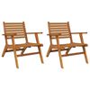 vidaXL Sillas de jard&iacute;n 2 unidades madera maciza de acacia