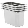 vidaXL Bandejas Gastronorm 4 unidades GN 1/3 200 mm acero inoxidable