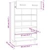 vidaXL Mueble zapatero madera contrachapada gris Sonoma 60x35x105 cm