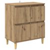 vidaXL Vitrina Roble artisan 60 x 35 x 70 cm Madera de ingenier&iacute;a