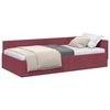 vidaXL Estructura de cama en esquina Rojo vino 80 cm x 200 cm tela