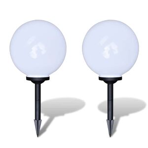 vidaXL L&aacute;mparas de camino de jard&iacute;n 2 uds LED 30 cm con pincho