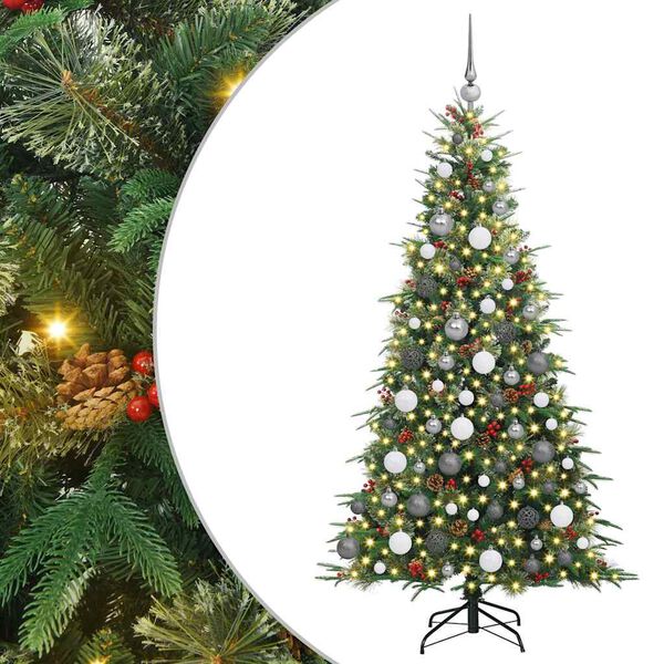 vidaXL Árbol de Navidad artificial con ramas articuladas Verde 180 cm