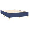 vidaXL Cama box spring con colch&oacute;n tela azul 140x200 cm
