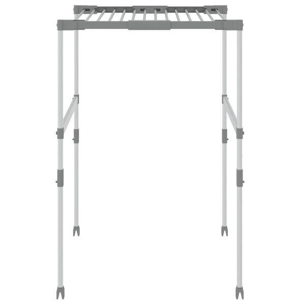 vidaXL Tendedero de ropa aluminio 83x(50-55)x(40-85) cm