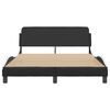 vidaXL Estructura de cama Dover cuero sint&eacute;tico negro blanco 120x200 cm