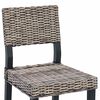 vidaXL Silla de comedor 2 pcs Lavado negro 46 x 55 x 84 cm Rat&aacute;n Kubu
