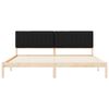 vidaXL Estructura de Cama con Cabecera Tapizada Negro 200 x 200 cm