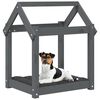 vidaXL Cama para perros madera maciza de pino gris 61x50x70 cm