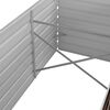 vidaXL Arriate de acero galvanizado marrón 240x80x77 cm