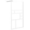 vidaXL Mampara de ducha accesible vidrio ESG blanco 115x195 cm