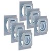 vidaXL Anillos de sujeci&oacute;n de tr&aacute;iler 6 pzas acero galvanizado 2000kg