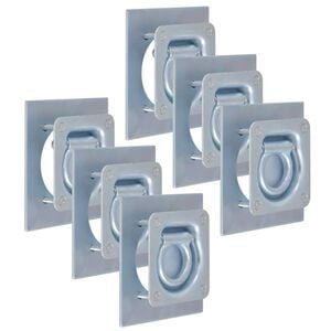 vidaXL Anillos de sujeci&oacute;n de tr&aacute;iler 6 pzas acero galvanizado 2000kg