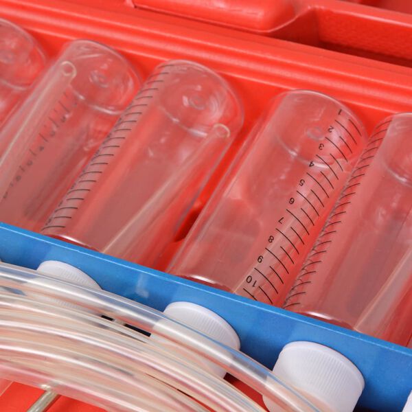 vidaXL Medidor de flujo diesel y adaptadores Common Rail 8 cilindros