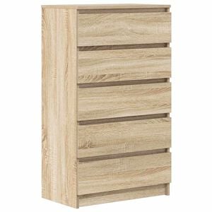 vidaXL Cajonera de madera contrachapada roble Sonoma 60x36x103 cm