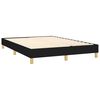 vidaXL Cama box spring con colchón tela negro 140x190 cm