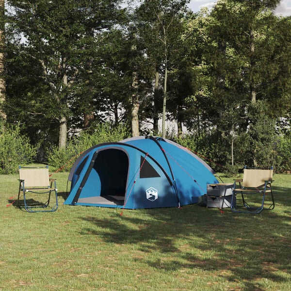vidaXL Tienda de camping con techo Azul 308 x 268 x 130 cm Poli&eacute;ster