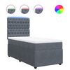 vidaXL Cama box spring con colch&oacute;n terciopelo gris oscuro 90x190 cm