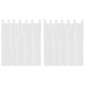 vidaXL Cortinas de gasa con bolsillos para varillas 2 uds. blanco