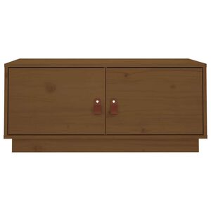 vidaXL Mesa de centro madera maciza de pino marr&oacute;n miel 80x50x35 cm