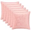 vidaXL Coj&iacute;n decorativo 6 uds. HOUTEN Rosa 35 x 35 cm Franela