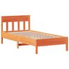 vidaXL Estructura de cama sin colch&oacute;n madera maciza marr&oacute;n 75x190 cm