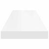 vidaXL Estantes flotantes pared 2 uds MDF blanco 90x23,5x3,8 cm