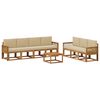 vidaXL Conjunto de sof&aacute;s de exterior 8 uds. 7 plaza Natural y Beige