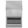 vidaXL Comedero para pollos Plateado 21 x 16 x 33 cm Acero Galvanizado
