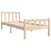 vidaXL Estructura de cama individual pequeña sin colchón madera maciza