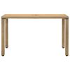 vidaXL Mesa de jard&iacute;n rat&aacute;n sint&eacute;tico madera acacia beige 123x60x74cm