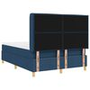 vidaXL Cama tipo Box Spring con colch&oacute;n con LED Azul 140 x 200 cm tela