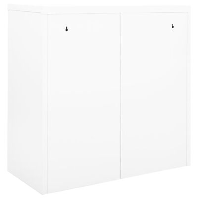 vidaXL Armario con puerta corredera blanca acero 90x40x90 cm