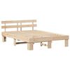 vidaXL Estructura de cama Natural 160 x 200 cm Madera de pino macizo