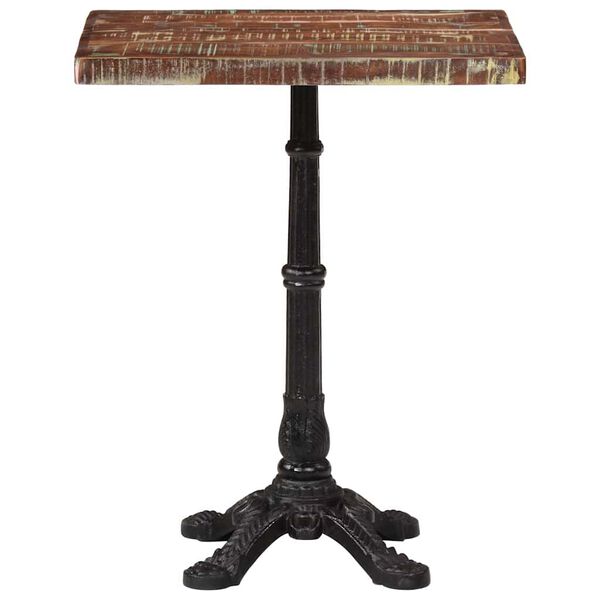 vidaXL Mesa de bistr&oacute; de madera maciza reciclada 60x60x76 cm