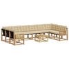 vidaXL Conjunto de sof&aacute;s de exterior 11 uds. y Beige