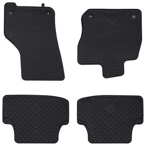 vidaXL Alfombrilla de Coche 4 pcs Negro Goma