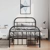 vidaXL Estructura cama sin colch&oacute;n con estribo metal negro 100x190 cm