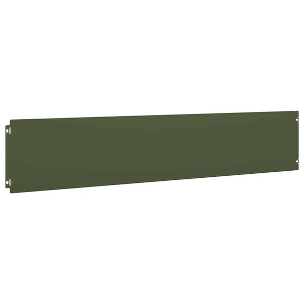 vidaXL Bordes césped 30 uds acero laminado frío verde oliva 20x103 cm